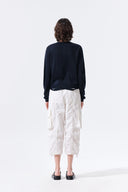 STRING DETAIL KNIT CARDIGAN IN DARK NAVY image 19