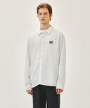 CLASSIC LOGO LINEN SHIRT IN WHITE image 1