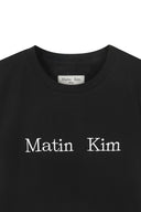 MATIN KIM LOGO CROP TOP IN BLACK image 3