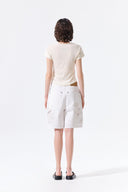 CARPENTER BERMUDA DENIM PANTS IN WHITE image 8