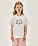 KIDS NECK POINT LETTERING TEE IN WHITE image 12
