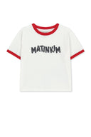 MATIN LOGO RINGER CROP TOP IN WHITE image 10