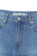 STITCH POINT DENIM SHORTS IN BLUE image 15