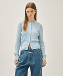 W CABLE KNIT CARDIGAN IN LIGHT PINK image 10