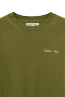 CASHMERE BLENDED ROUND KNIT PULLOVER IN OLIVE image 17