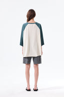 RAW EDGE RAGLAN TOP IN CREAM image 8