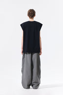 RAW EDGE CUT OUT SLEEVELESS TOP FOR MEN IN BLACK image 17