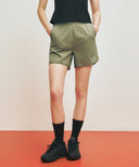 MARITHE SPORT W DOUBLE-LAYER SHORTS IN OLIVE image 1