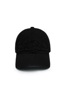 ROUGH CUT APPLIQUE BALL CAP IN BLACK image 1