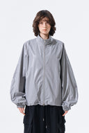 MATIN KIM LOGO COATING JUMPER IN DARK GRAY image 6