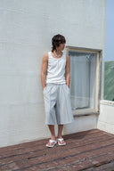 BANDING BERMUDA SWEATPANTS FOR MEN IN GRAY image 8