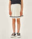 KIDS W MARINE PLEATED SKIRT IN IVORY image 12