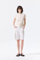 CARPENTER BERMUDA DENIM PANTS IN WHITE image 10