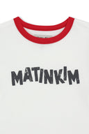MATIN LOGO RINGER CROP TOP IN WHITE image 3