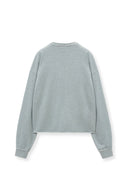 RAW CUT APPLIQUE SWEATSHIRT IN GRAY image 3
