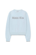 BACK LOGO SHEER CARDIGAN FOR WOMEN IN LIGHT BLUE image 13