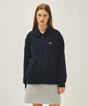 CLASSIC LOGO WAPPEN COLLAR SWEATSHIRT IN NAVY image 12