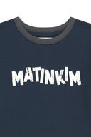 MATIN LOGO RINGER CROP TOP IN NAVY image 3
