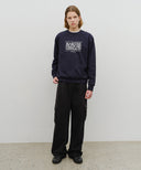 CLASSIC LOGO ONE TUCK CARGO SWEAT PANTS IN BLACK image 3