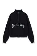 MATIN SPELL POINT KNIT ZIP UP IN BLACK image 1
