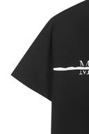 MATIN KIM LOGO CUTTED LAYERED TOP IN BLACK image 4