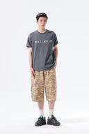 CAMOUFLAGE CARGO BERMUDA PANTS FOR MEN IN CAMEL image 11