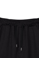 BACK POCKET GLITTER BERMUDA SWEATPANTS FOR WOMEN IN BLACK image 15