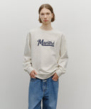 APPLIQUE LOGO OVERSIZED SWEATSHIRT (BRUSHED) IN OATMEAL image 11