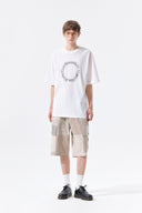 MATIN KIM CIRCLE LOGO TOP FOR MEN IN WHITE image 18