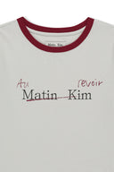 TONAL RIB LOGO CROP TOP IN GRAY image 3