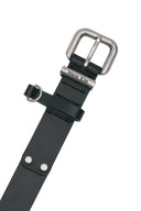DOUBLE STUD LEATHER BELT IN BLACK image 6