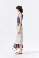 HEM TIE DETAIL SLEEVELESS TOP IN CHARCOAL GREY image 19