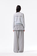BACK LOGO SHEER CARDIGAN FOR WOMEN IN LIGHT BLUE image 8