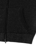 TWO TONE MESH KNIT VEST FOR MEN IN BLACK image 4