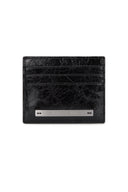 GLOSSY SLIM METAL CARD HOLDER IN BLACK image 1
