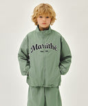 KIDS LETTERING LOGO WINDBREAKER IN KHAKI image 10