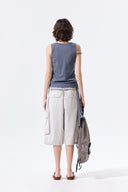 HEM TIE DETAIL SLEEVELESS TOP IN CHARCOAL GREY image 20