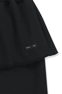 LAYERED SKIRT JERSEY PANTS IN BLACK image 3