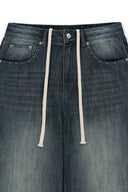 STUD POINT DENIM PANTS IN BLUE image 17