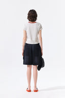TONAL RIB LOGO CROP TOP IN GRAY image 17