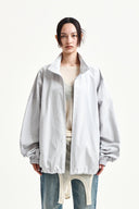 BACK LOGO HIGH NECK JUMPER IN LIGHT GRAY image 6