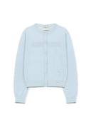 BACK LOGO SHEER CARDIGAN FOR WOMEN IN LIGHT BLUE image 1
