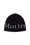 LOGO JACQUARD SHORT BEANIE IN BLACK image 1