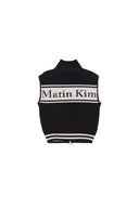 SPELL POINT STRIPE KNIT VEST IN BLACK image 1