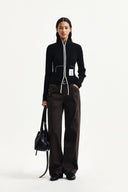 HANDCRAFT SLIM FIT CARDIGAN IN BLACK image 8