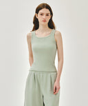 W REGULAR LOGO SLEEVELESS IN MINT image 11