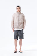 BACK LOGO HOODY WINDBREAKER FOR MEN IN LIGHT GRAY image 11