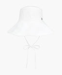 W STRAP SEERSUCKER WIDE BUCKET HAT IN IVORY image 6