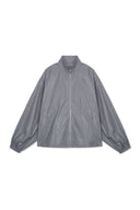 MATIN KIM LOGO COATING JUMPER IN DARK GRAY image 2