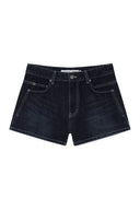 STITCH POINT DENIM SHORTS IN BLACK image 9